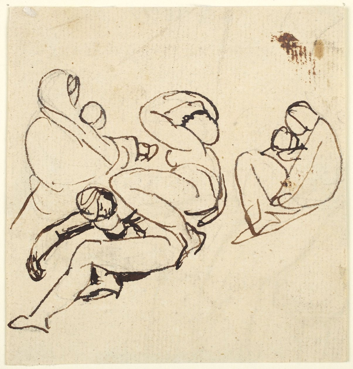 Estudios de figuras de mujeres y niños que sufren de George Romney