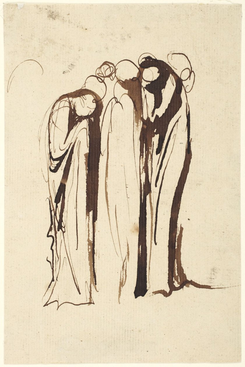 Grupo de figuras de pie llorando de George Romney