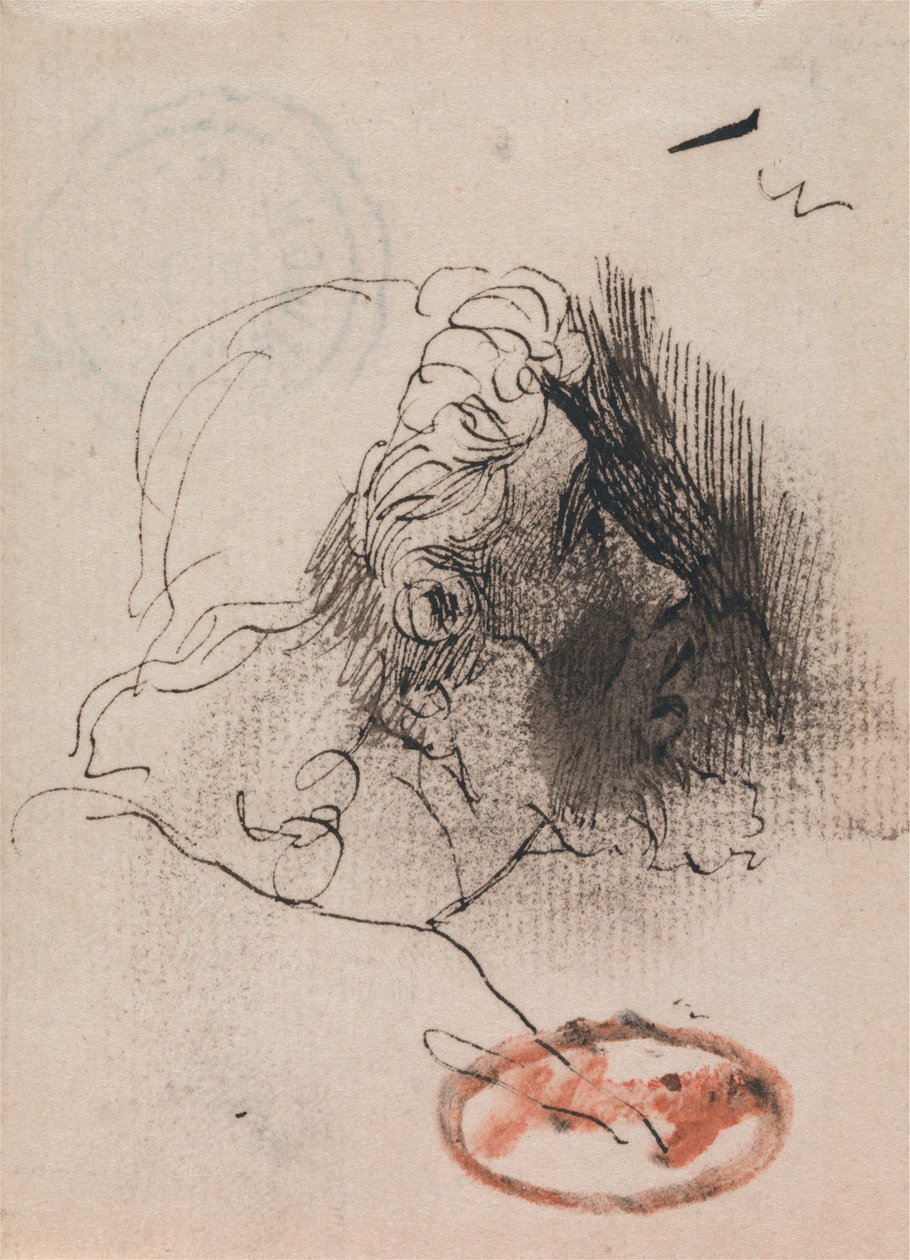 Cabeza de un hombre de perfil de George Romney