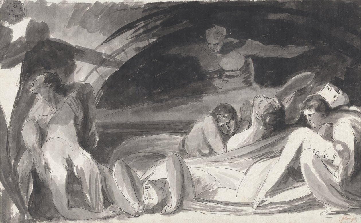 Howard visitando una prisión de George Romney