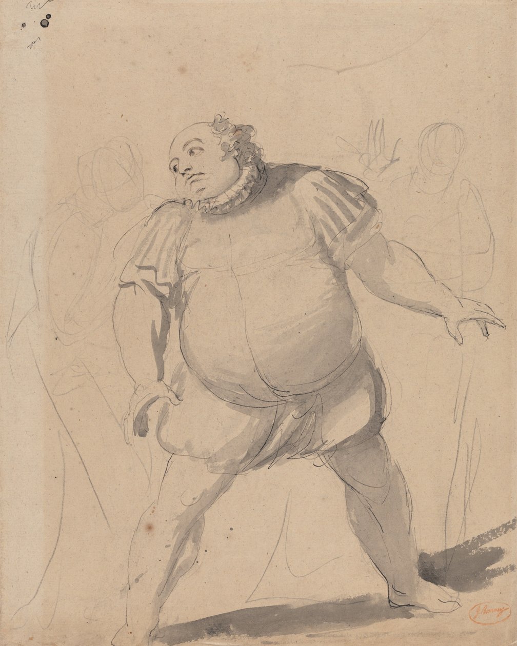 John Henderson en el papel de Falstaff de George Romney