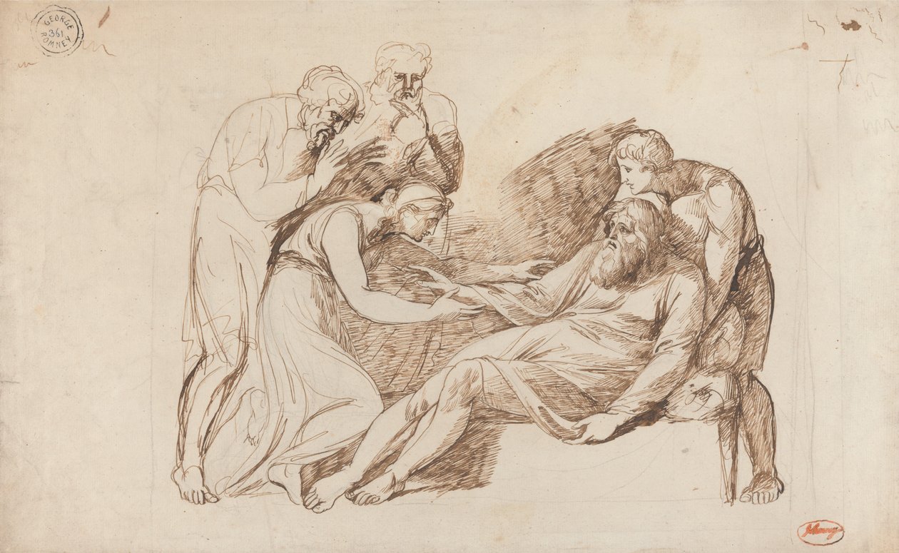 El rey Lear, despertado por Cordelia de George Romney