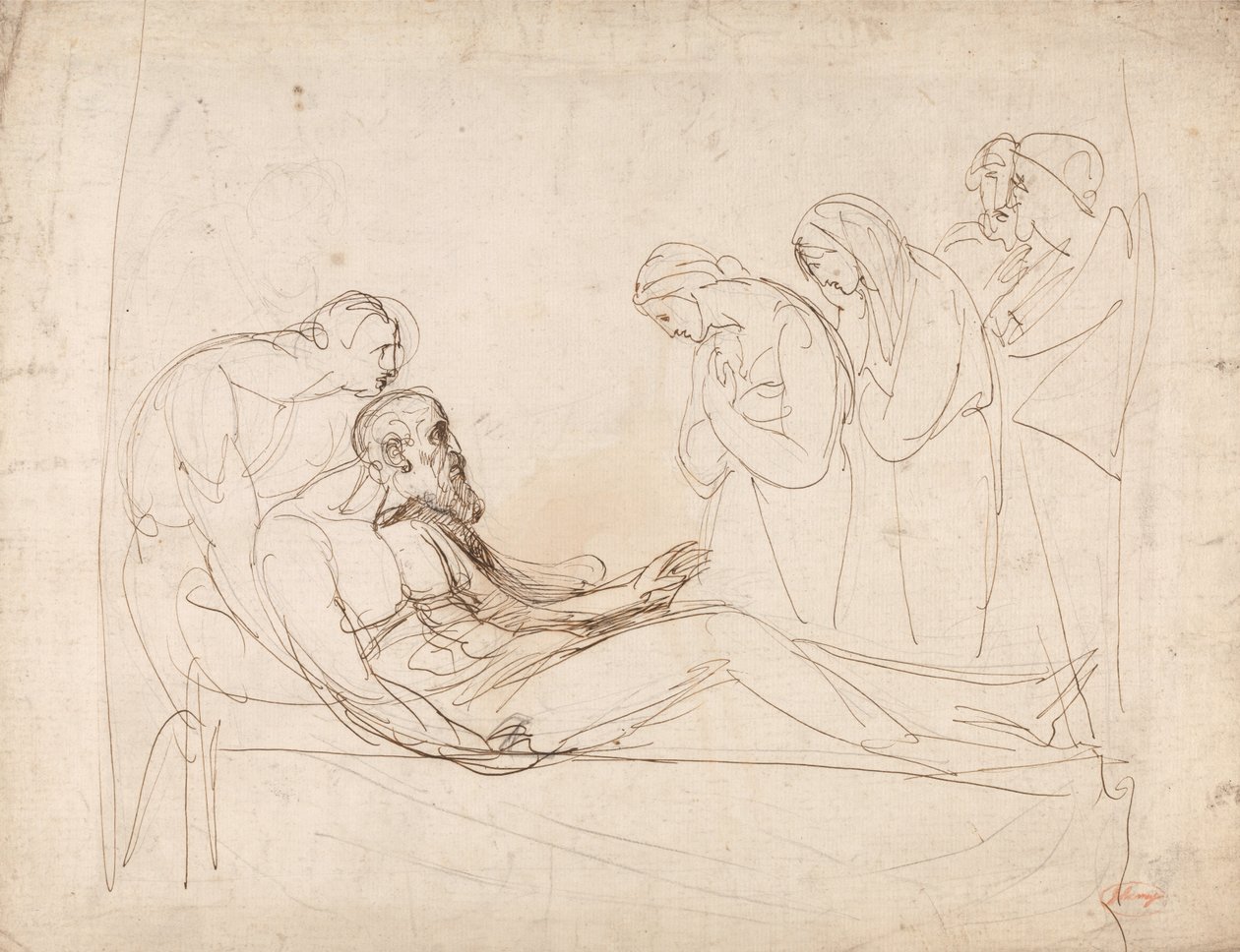 Lear despertado por Cordelia de George Romney