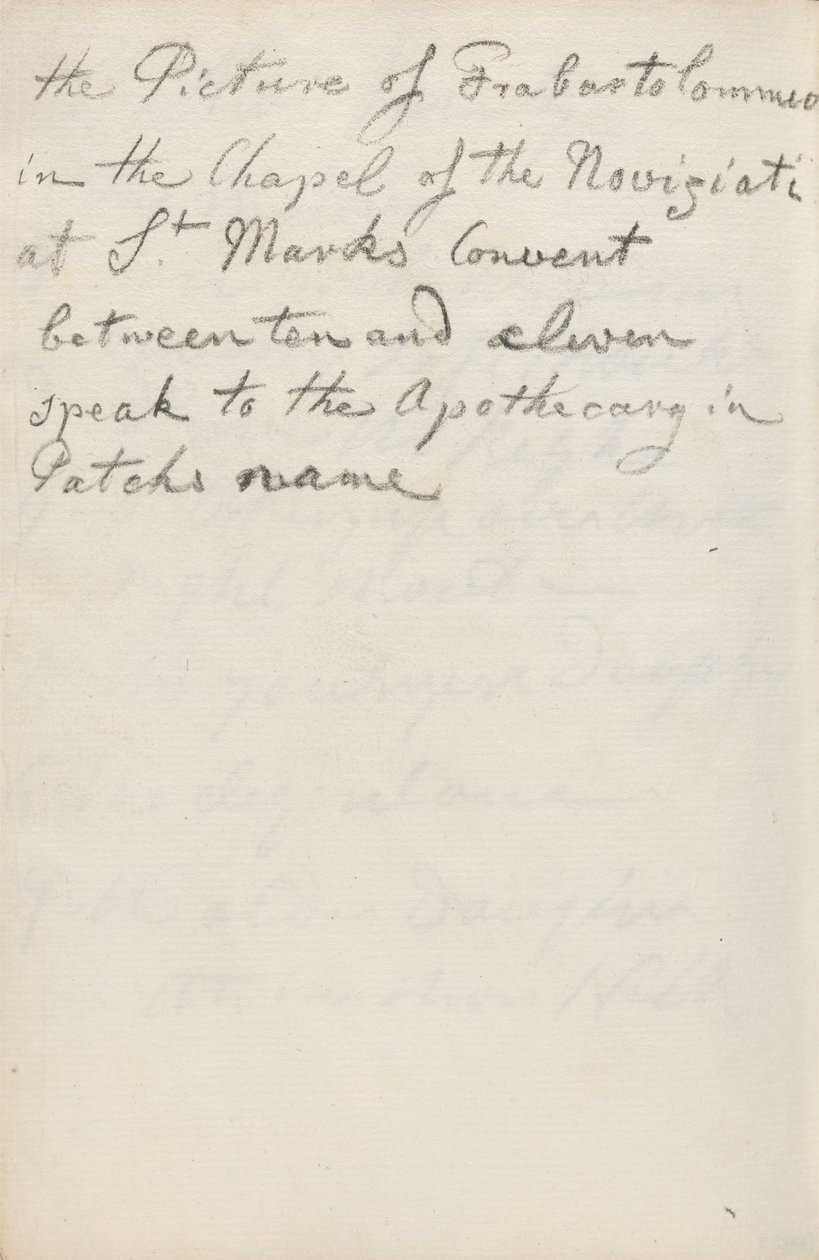 Notas del manuscrito de George Romney
