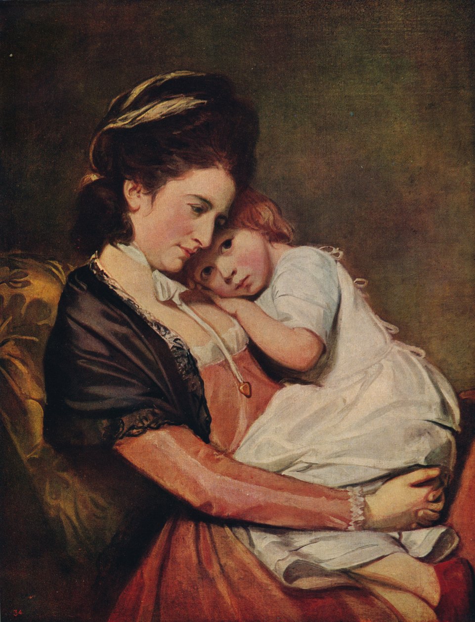 Sra. Johnstone y su hijo, 1775-1780, c1915 de George Romney