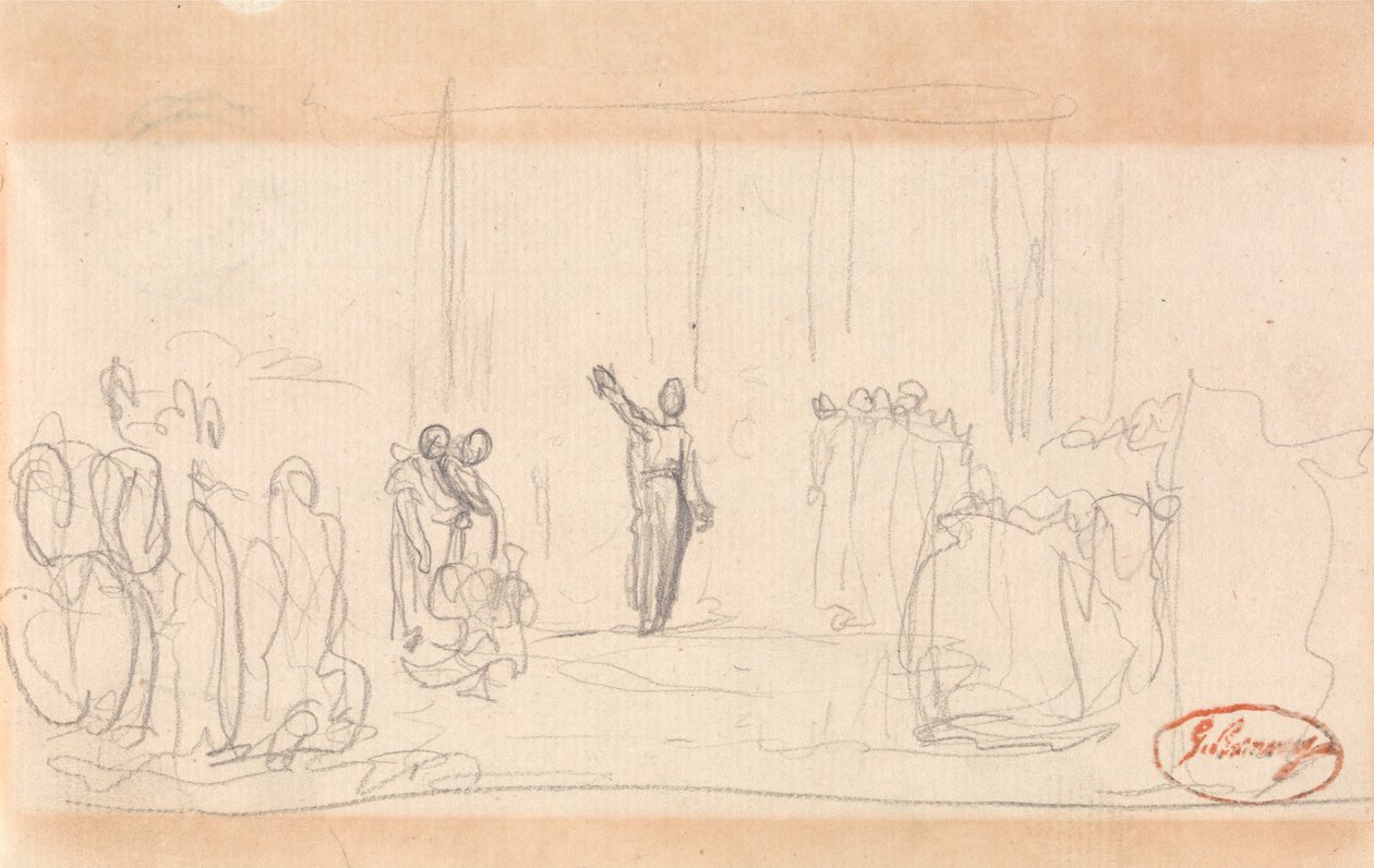 Quizás una multitud ante una profetisa de George Romney