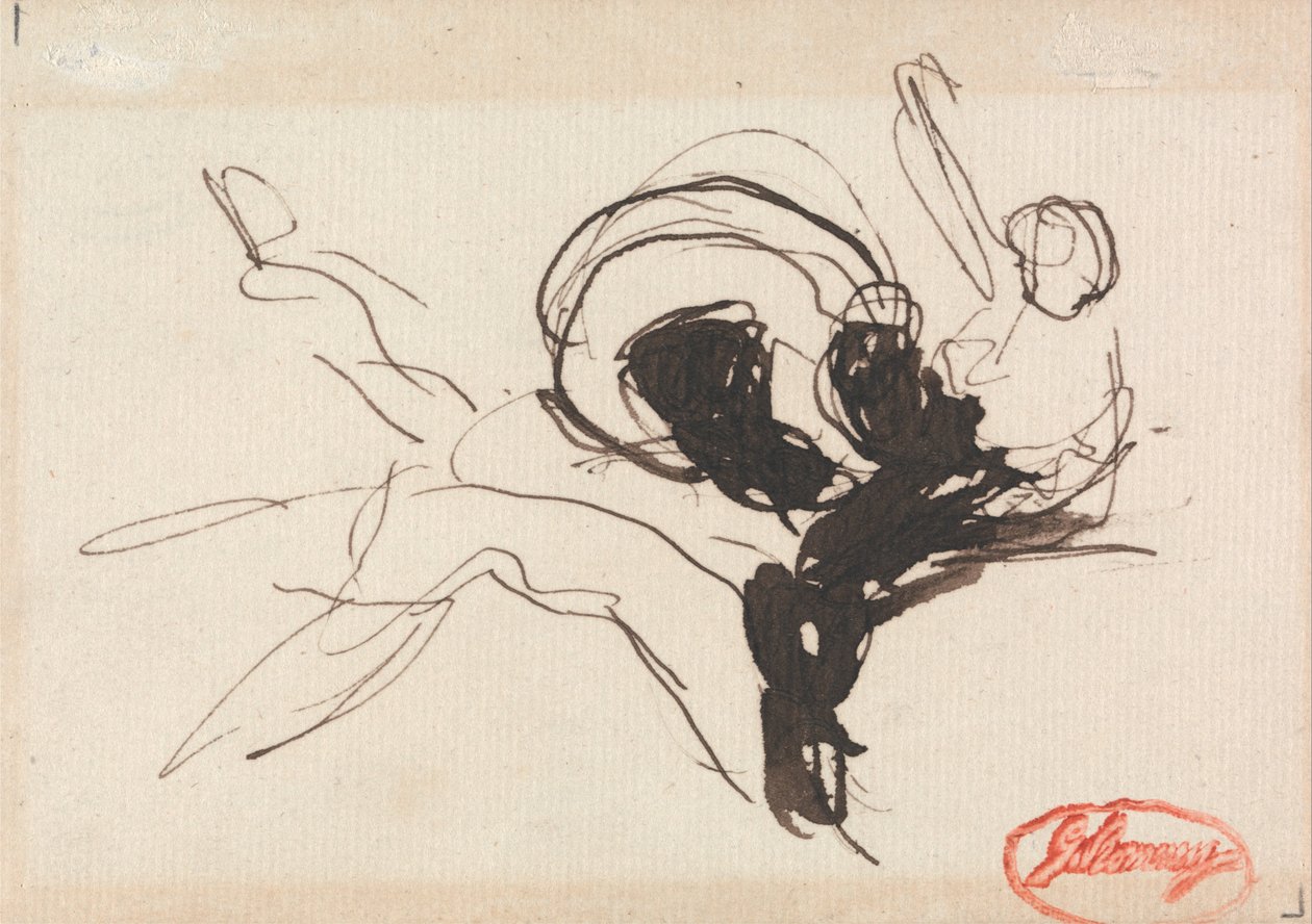 Posiblemente una escena de lucha de George Romney