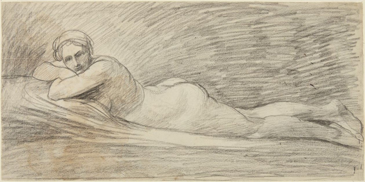 Desnudo femenino recostado de George Romney