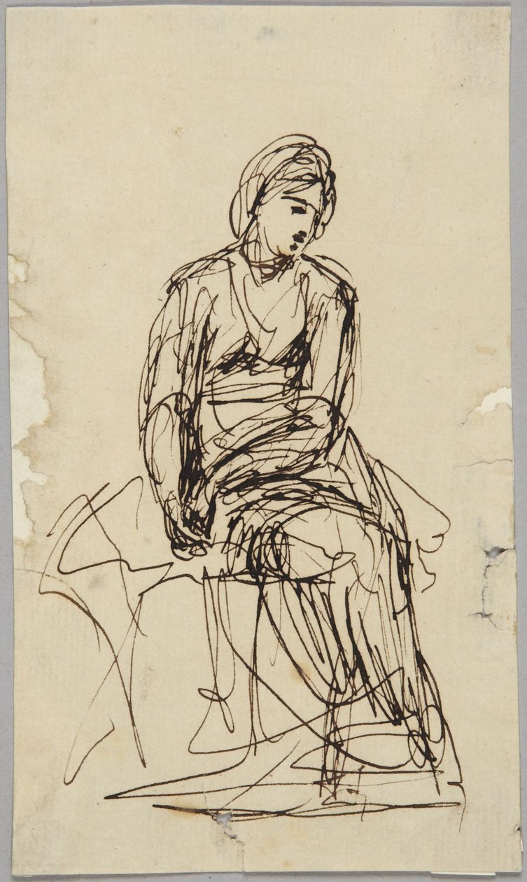 Figura femenina sentada de George Romney