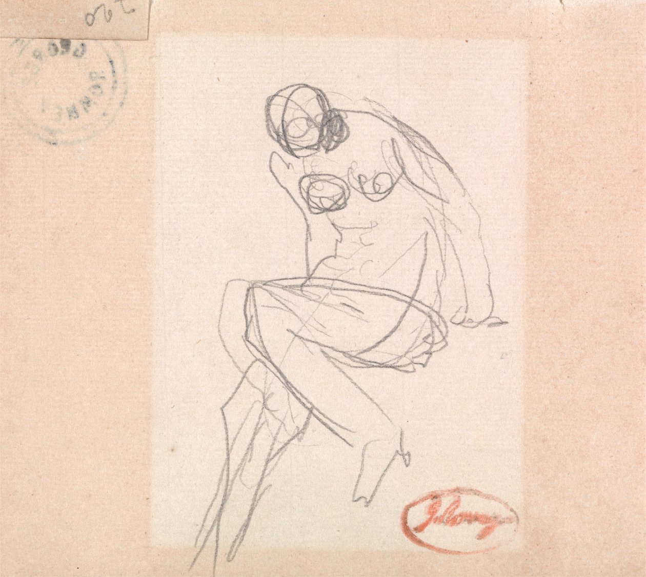 Desnudo femenino sentado, probablemente para «Susana y los ancianos» de George Romney