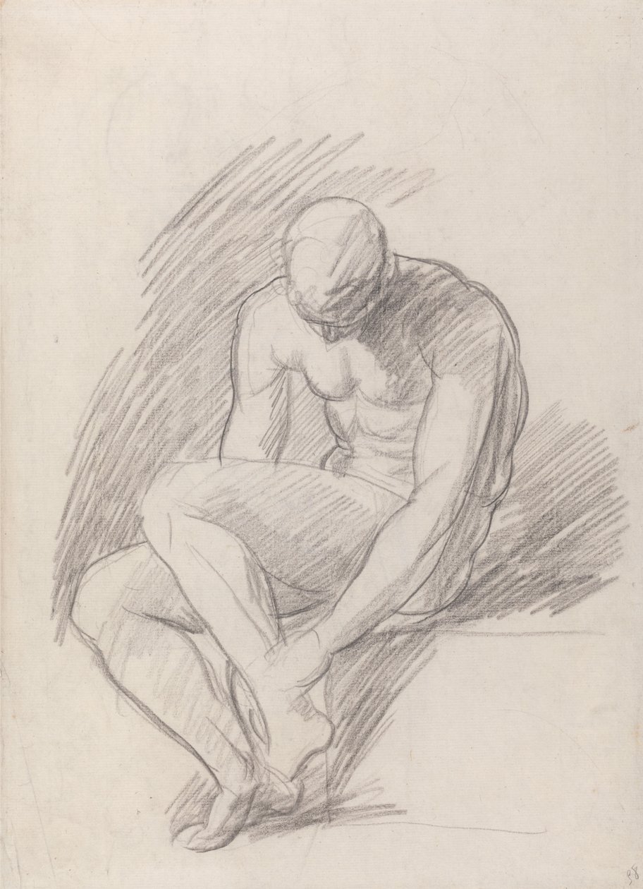 Hombre sentado de George Romney