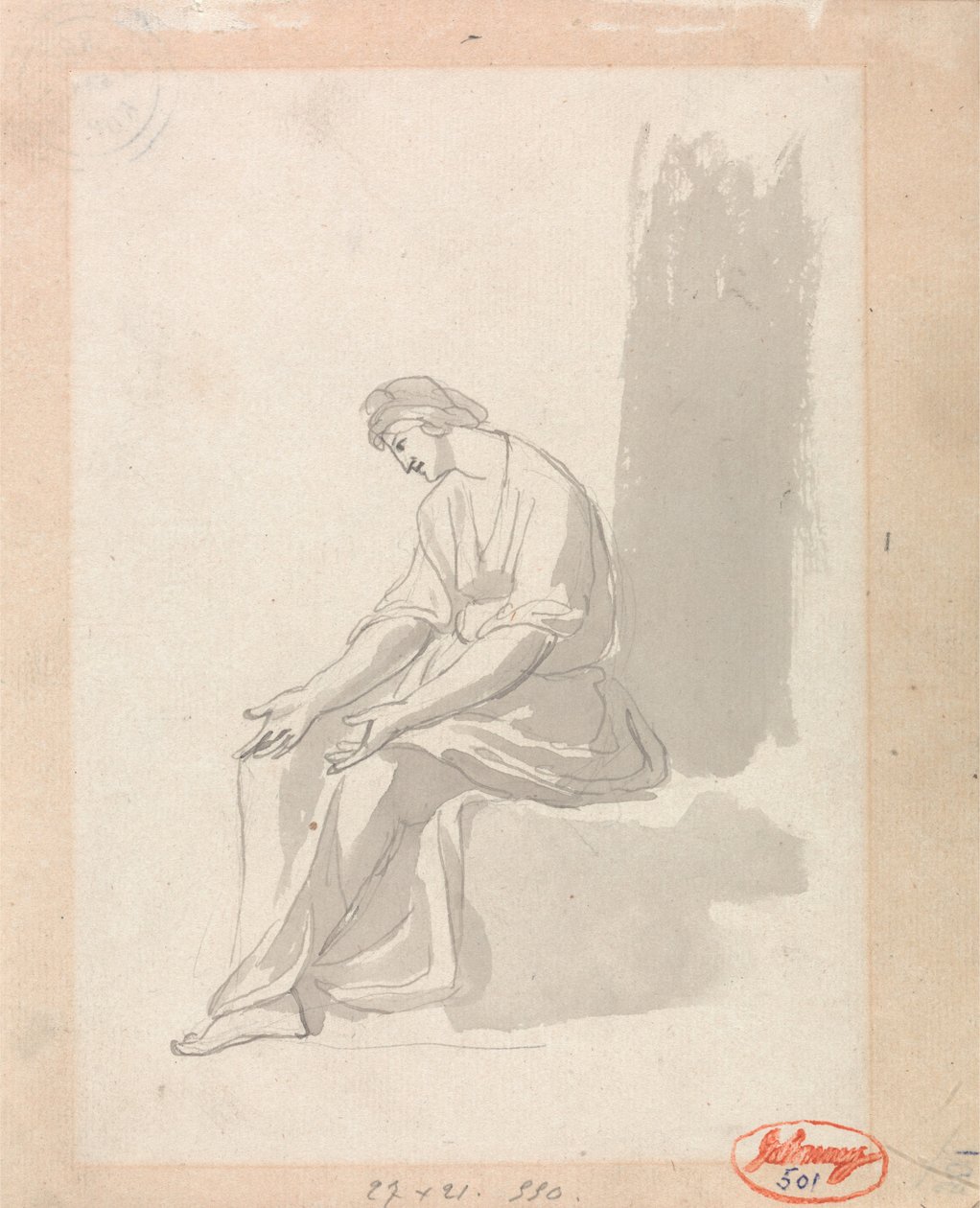 Mujer sentada de George Romney