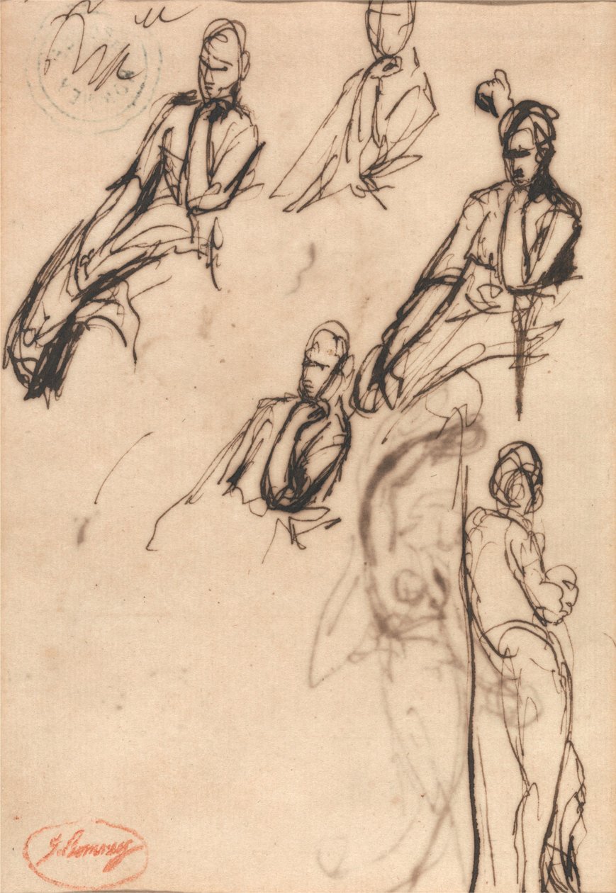 Figuras sentadas y de pie de George Romney