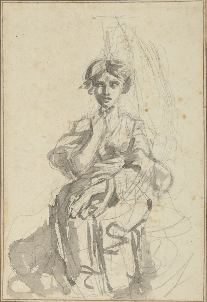 Figura femenina sentada de George Romney
