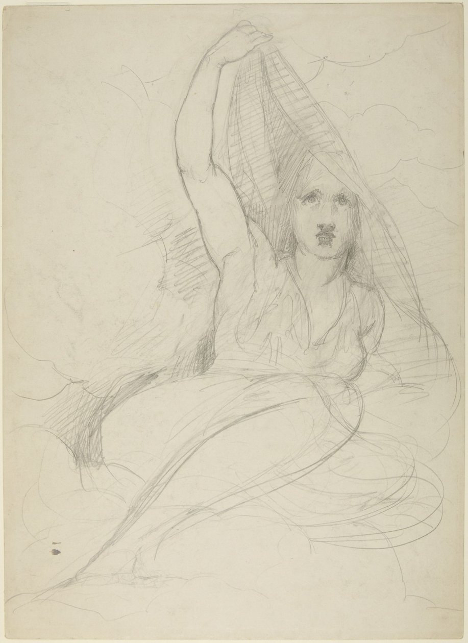 Mujer sentada descubriéndose de George Romney