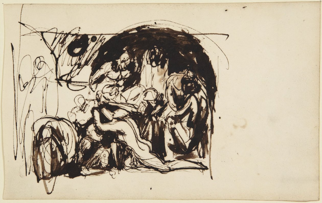 Boceto para la visita de Howard a las cárceles de George Romney
