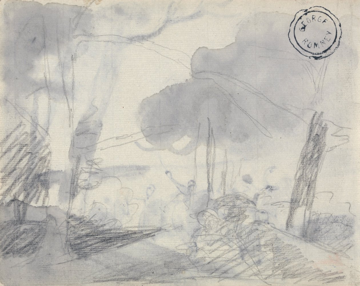 Esbozo de árboles de George Romney