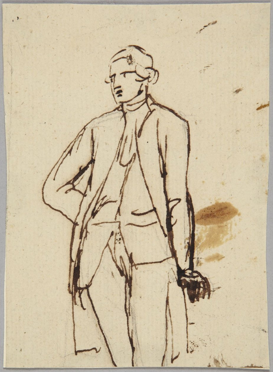 Figura de hombre de pie de George Romney