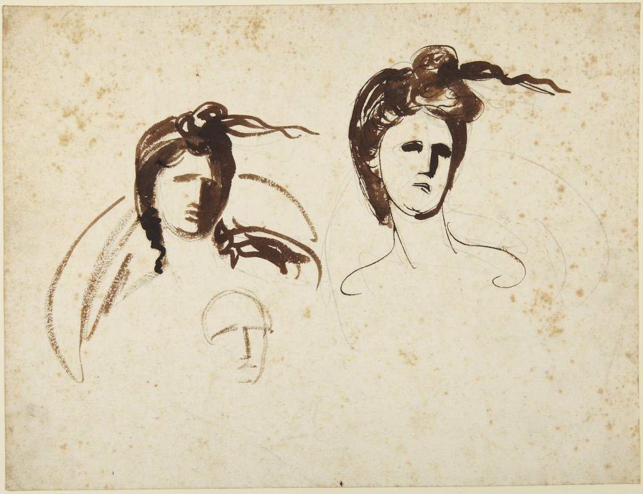 Estudios de la cabeza de una mujer de George Romney
