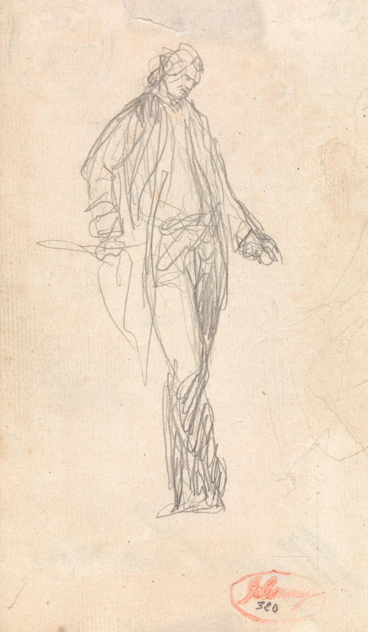 Estudio para la figura del comandante Thomas Pearson de George Romney