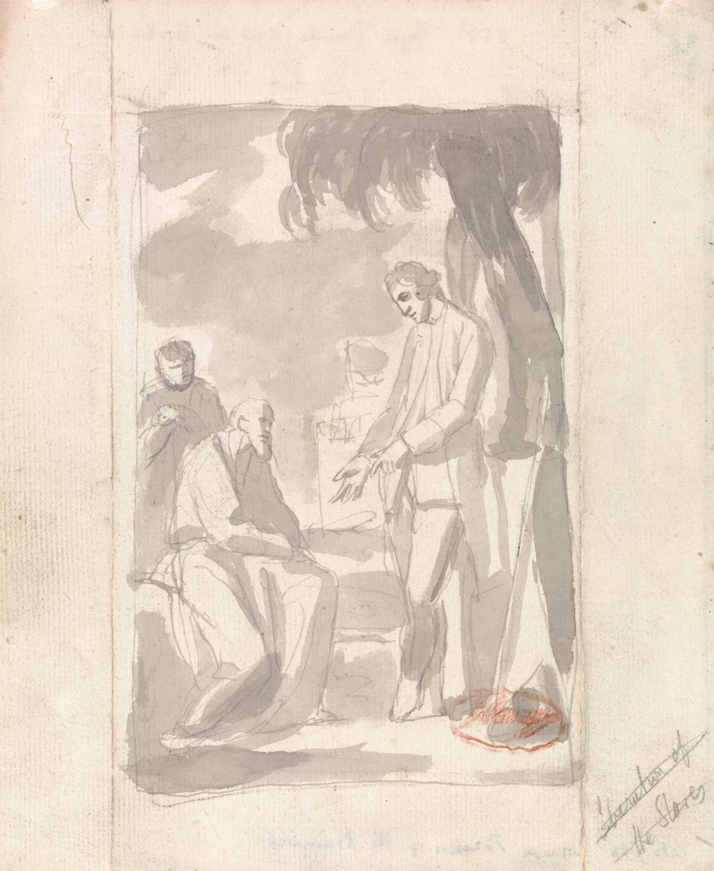 Estudio para el retrato del comandante Thomas Pearson y el brahmán de George Romney