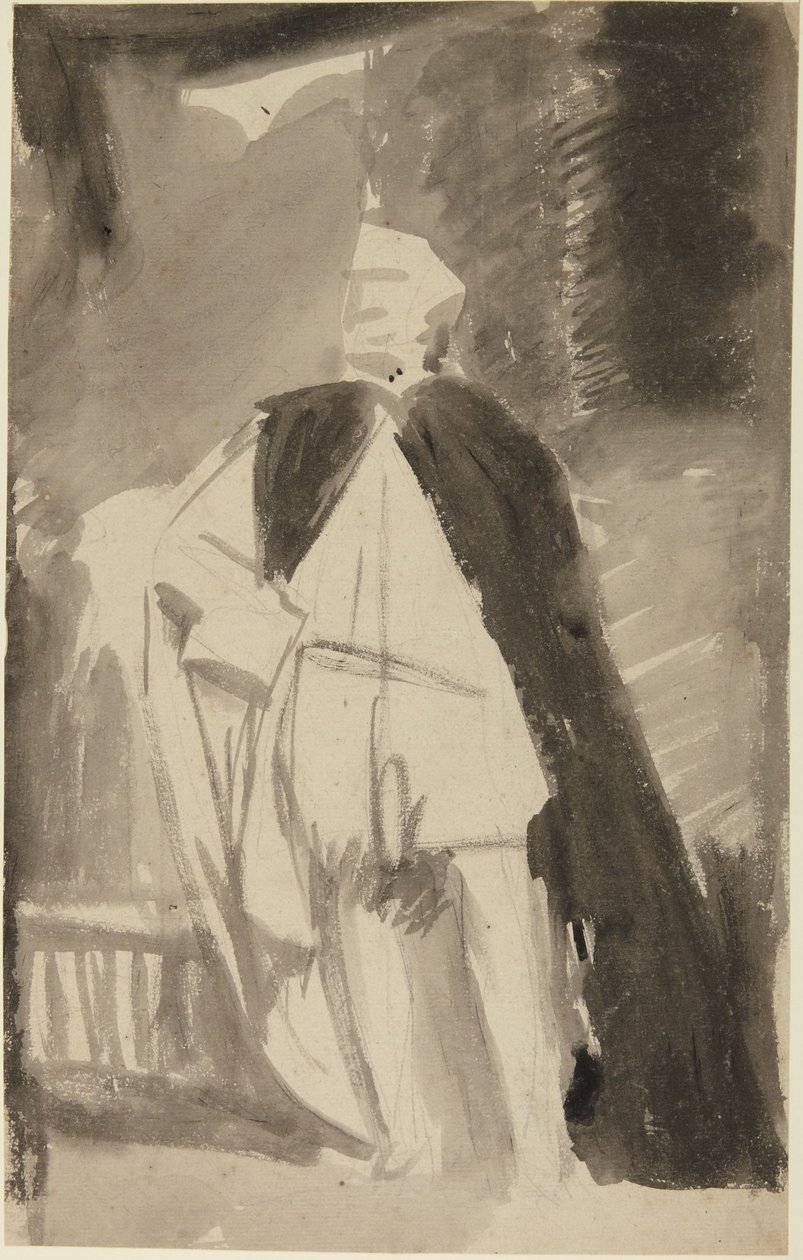 Estudio para el retrato de un hombre con una capa larga de George Romney
