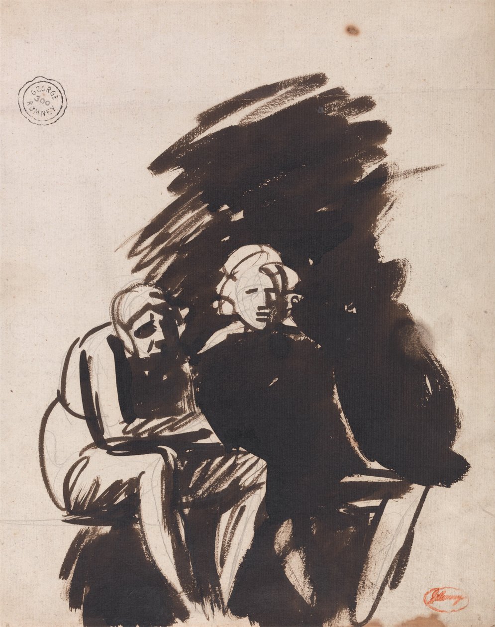 Estudio de dos figuras de George Romney