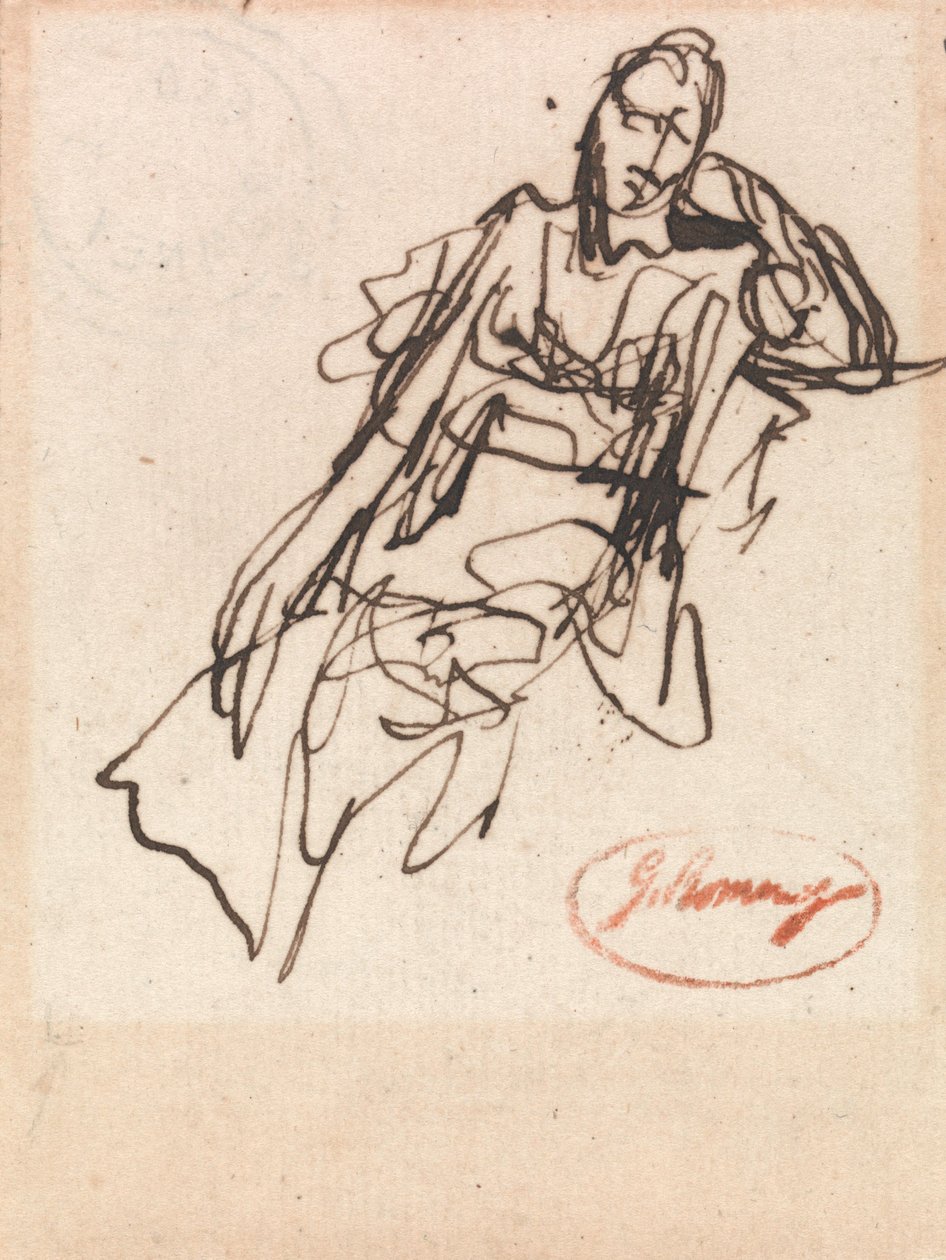 Estudio de una mujer sentada de George Romney