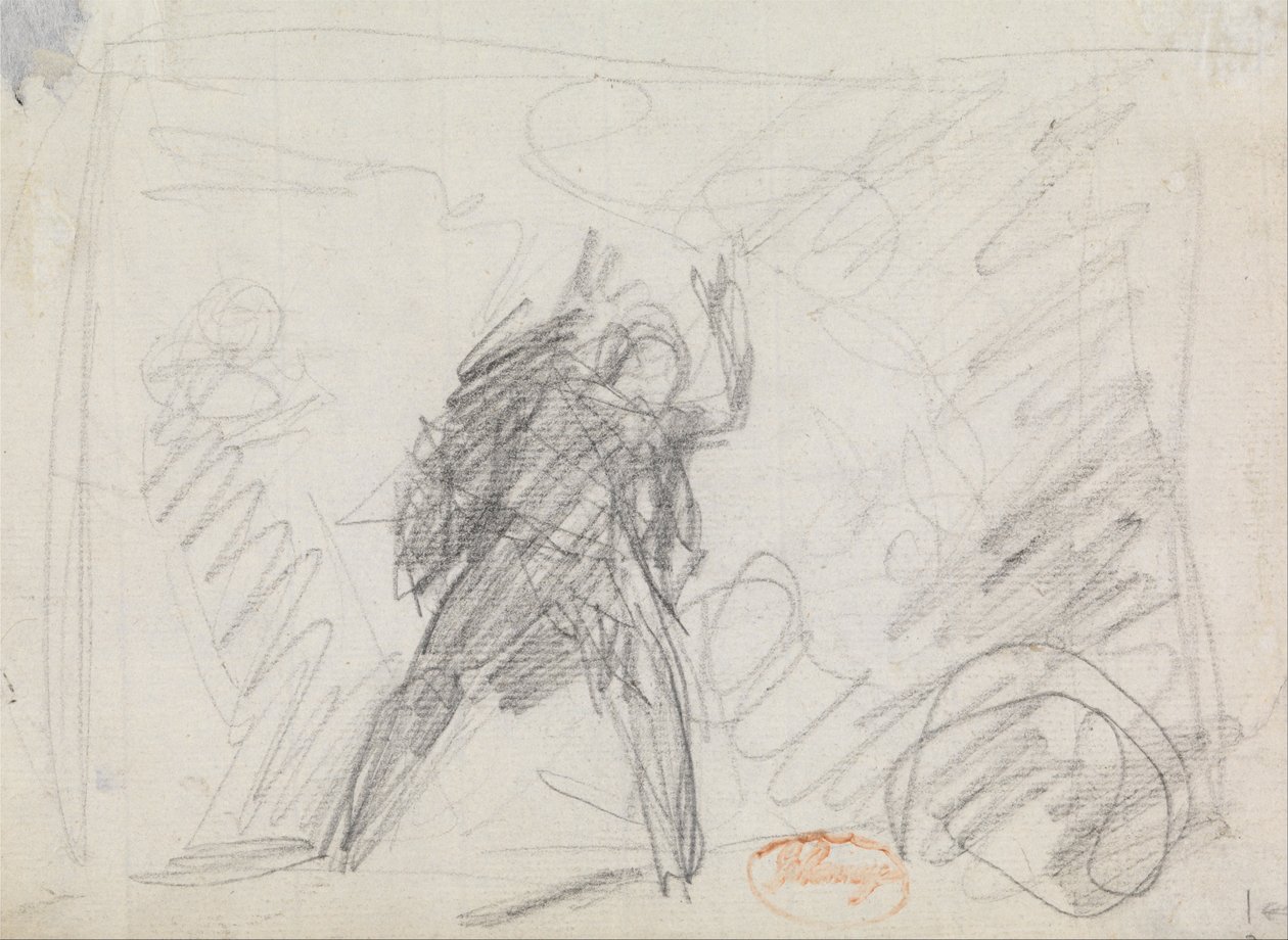 Estudio de una figura de pie de George Romney
