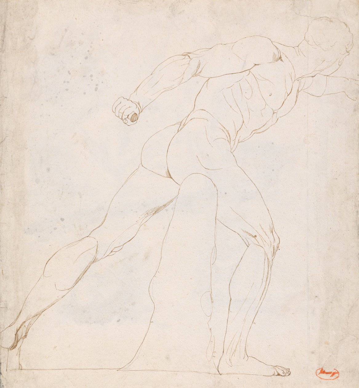 Estudio del gladiador del Borghese de George Romney