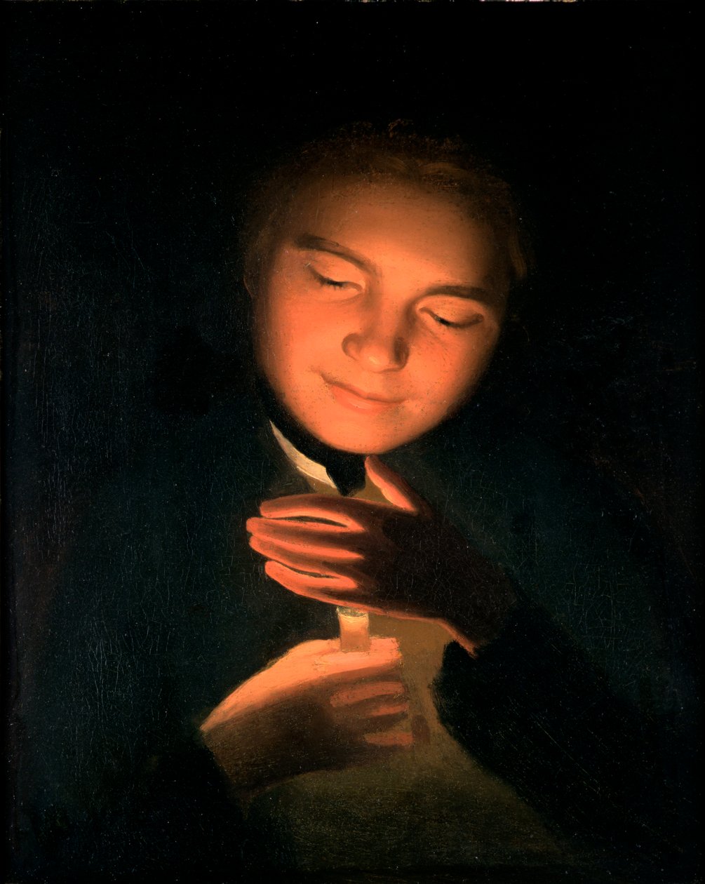 El hermano del artista James, sosteniendo una vela, 1761 de George Romney