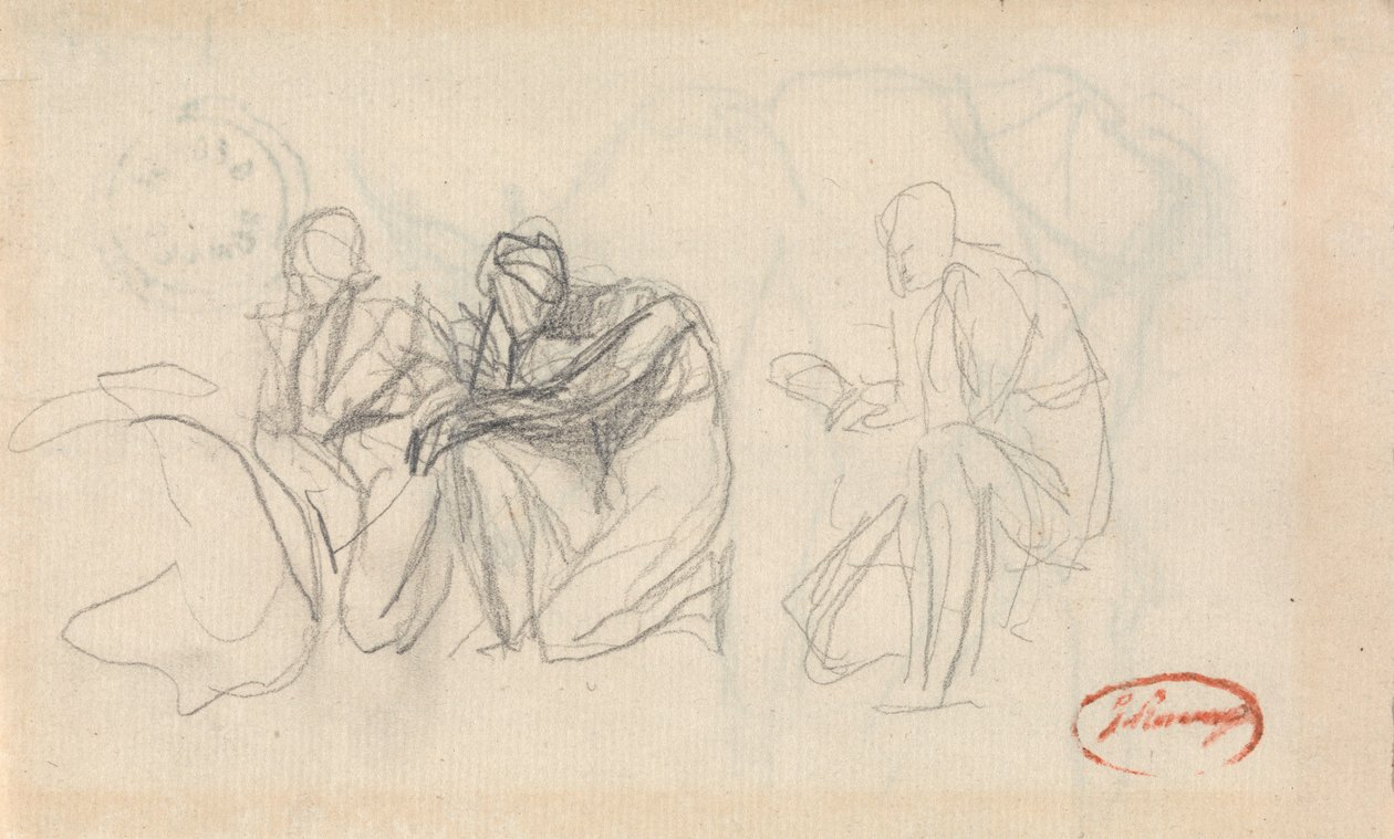 Tres figuras arrodilladas de George Romney