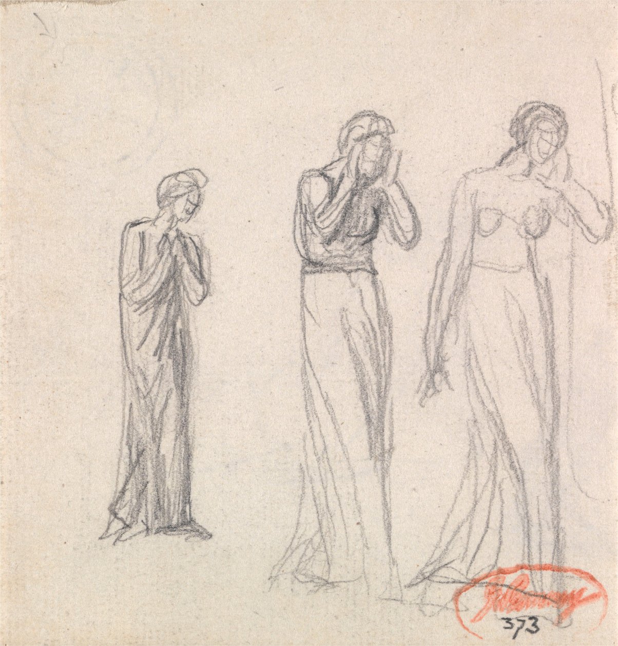 Tres mujeres que lloran de George Romney