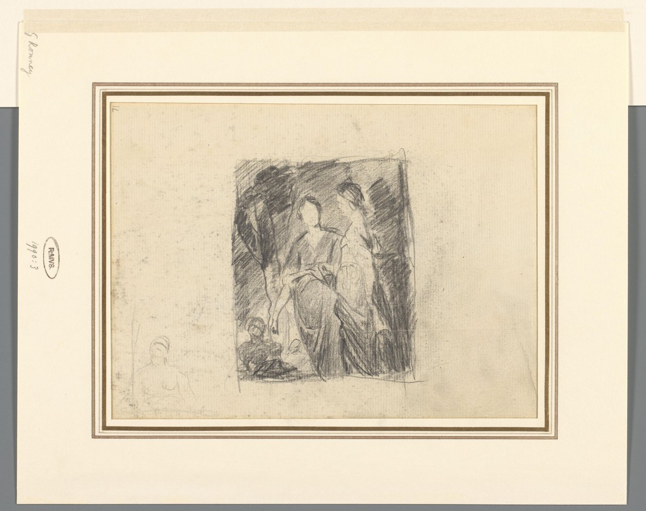 Dos figuras femeninas entre los árboles de George Romney