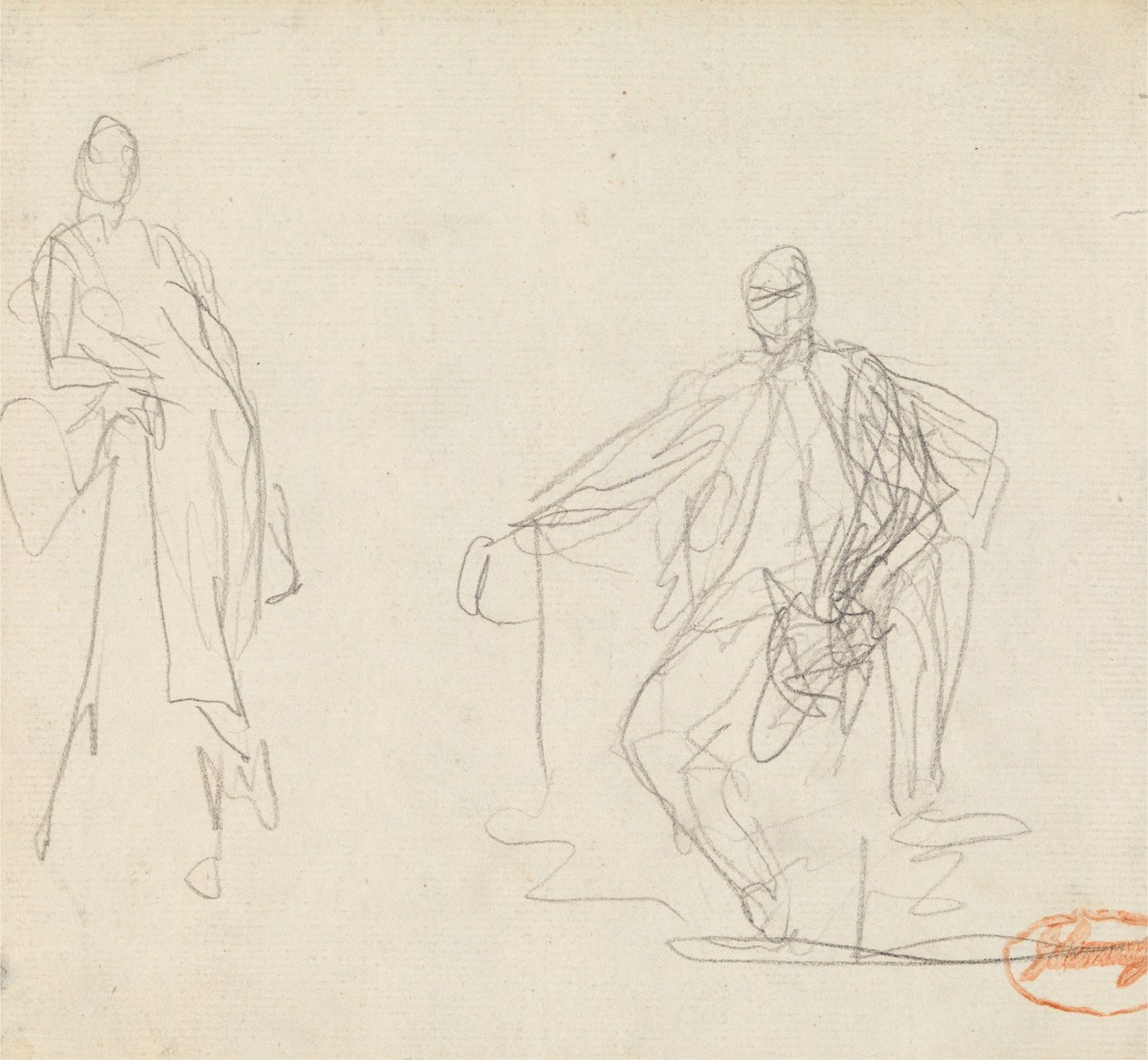 Dos estudios de figuras 30 de George Romney