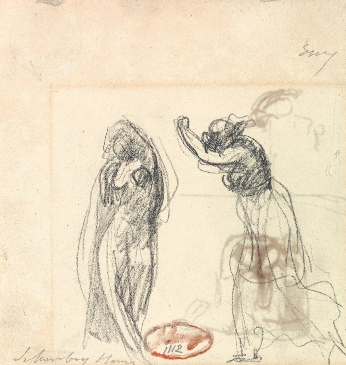 Dos bocetos de una figura femenina de George Romney