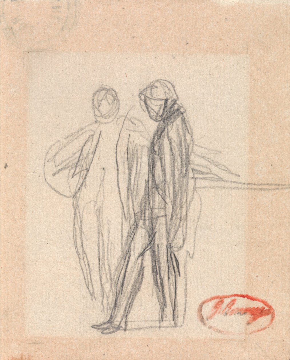 Dos figuras de pie de George Romney