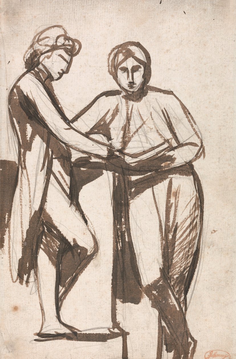 Dos jóvenes de pie de George Romney