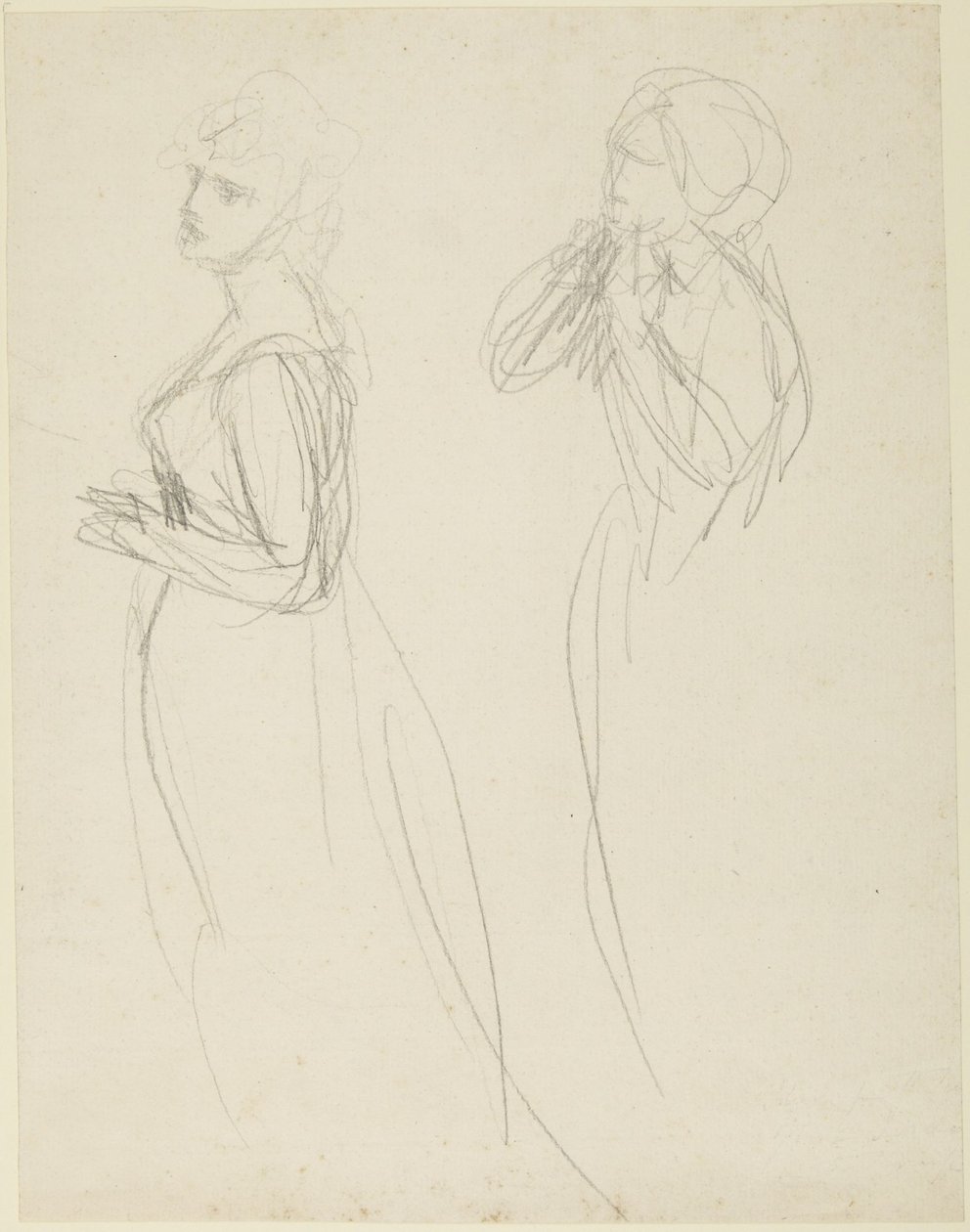 Dos estudios de una mujer de pie de George Romney