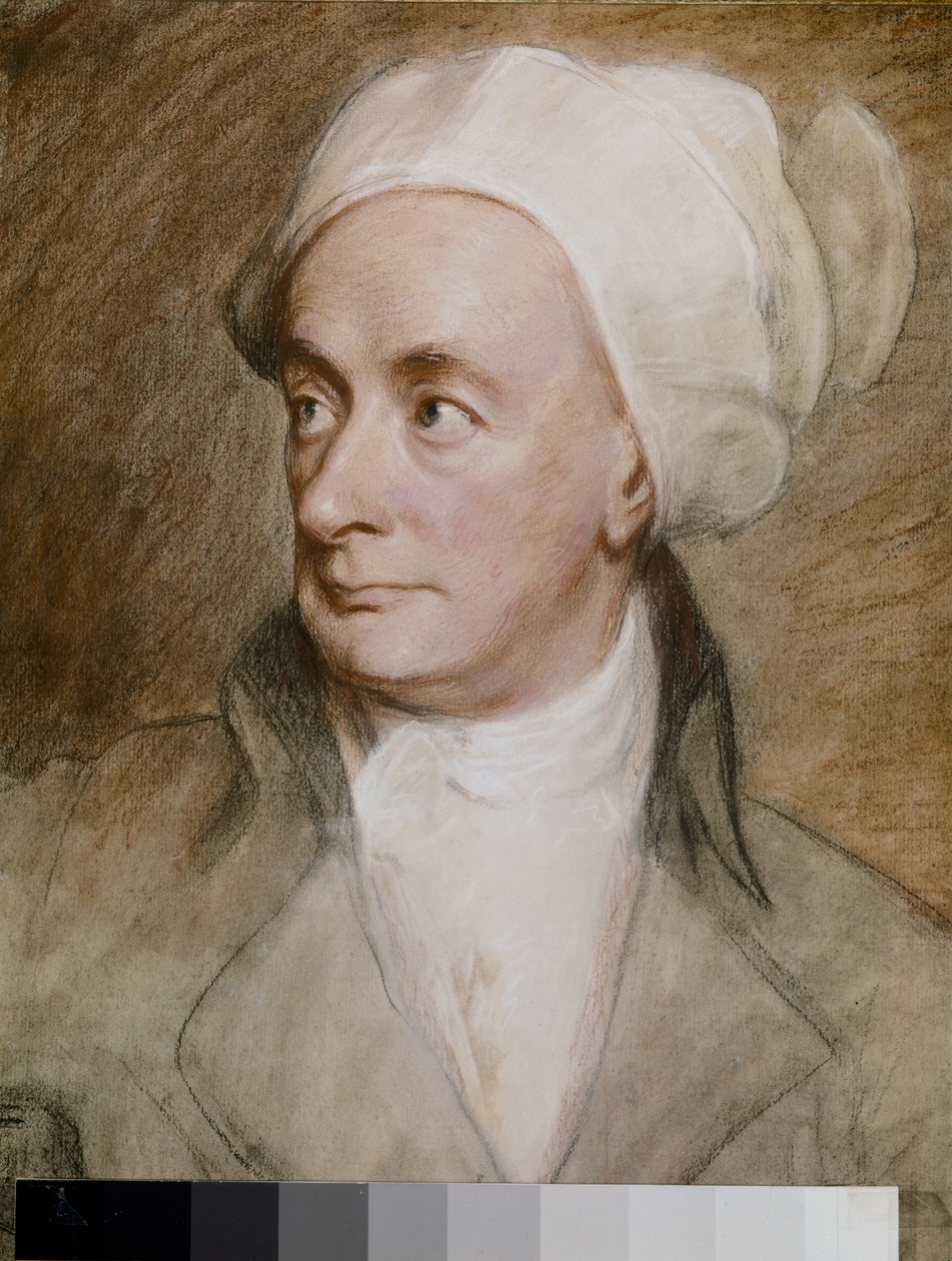 William COWPER, Retrato 1792 (papel, pastel) de George Romney