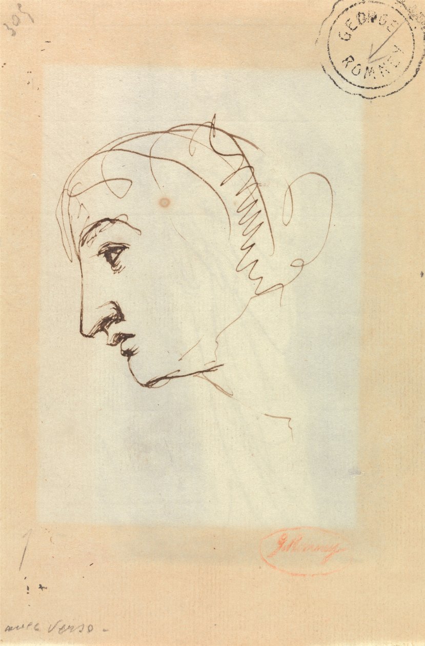 Cabeza de mujer de perfil de George Romney