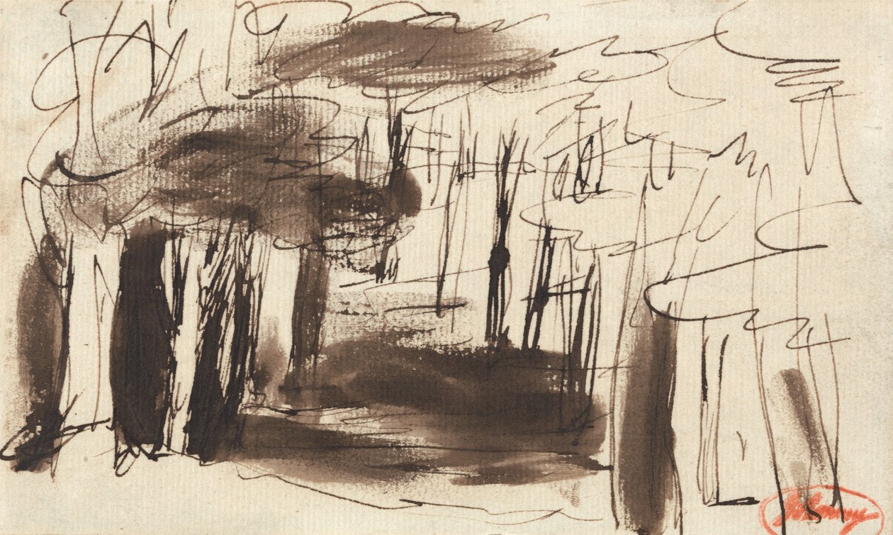 Escena en el bosque de George Romney