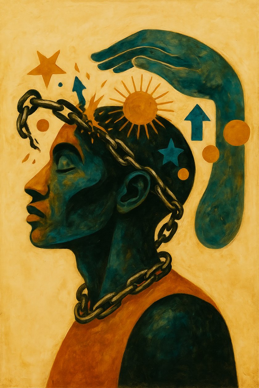 Breaking The Chain, 2025 (acrílico sobre lienzo) de George Rosaly
