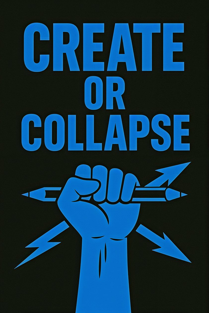 CREAR O COLAPSAR, 2025 (acrílico sobre lienzo) de George Rosaly