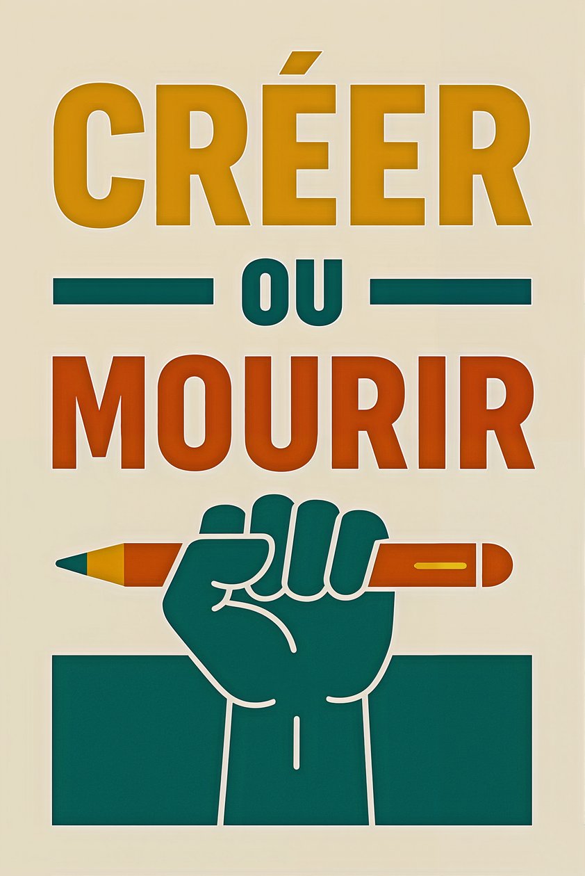 Create or Die-French, 2025 (acrílico sobre lienzo) de George Rosaly