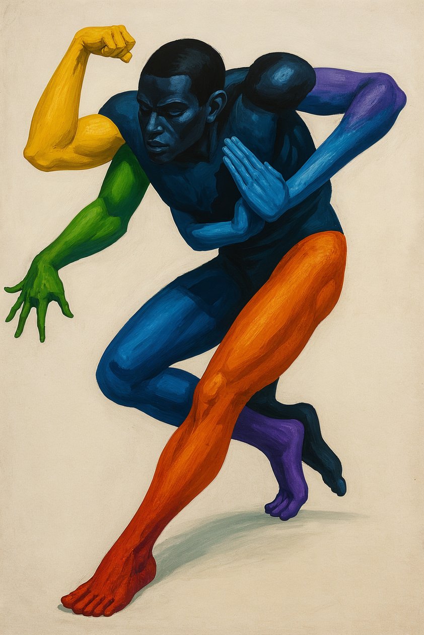Momentum of Identity, 2025 (acrílico sobre lienzo) de George Rosaly