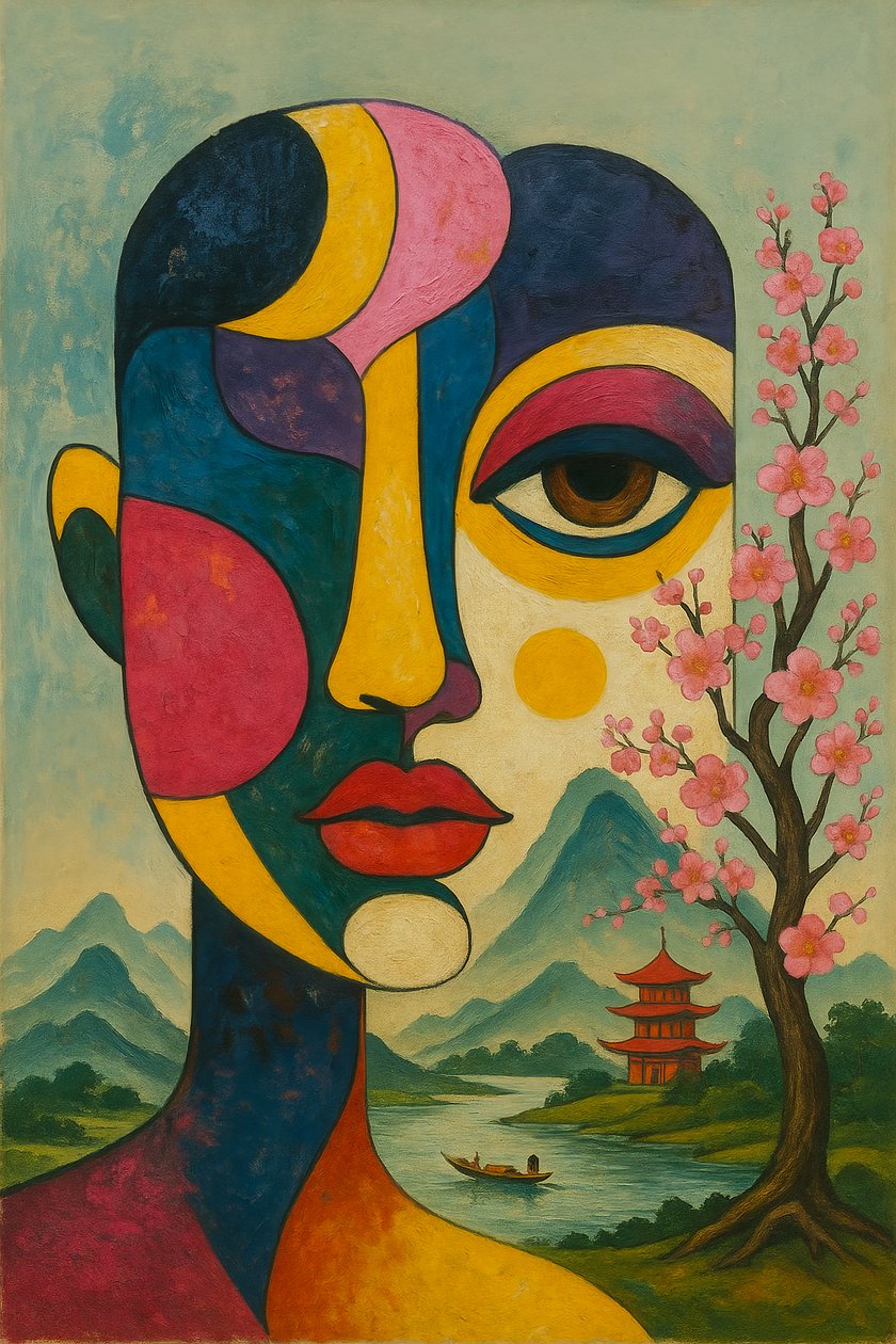 Peace in Bloom, 2025 (acrílico sobre lienzo) de George Rosaly