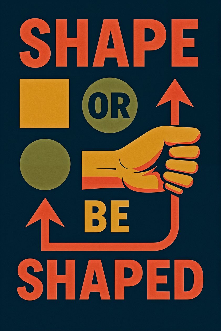 SHAPE OR BE SHAPED, 2025 (acrílico sobre lienzo) de George Rosaly