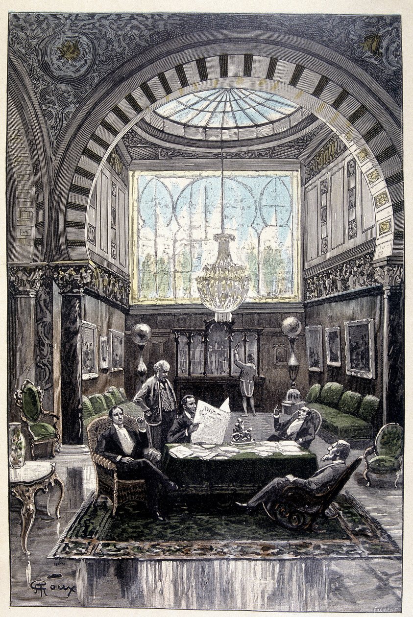 Era un lugar de conversación muy cómodo (página 34) en “Testamento de un excéntrico” de Jules Verne de George Roux