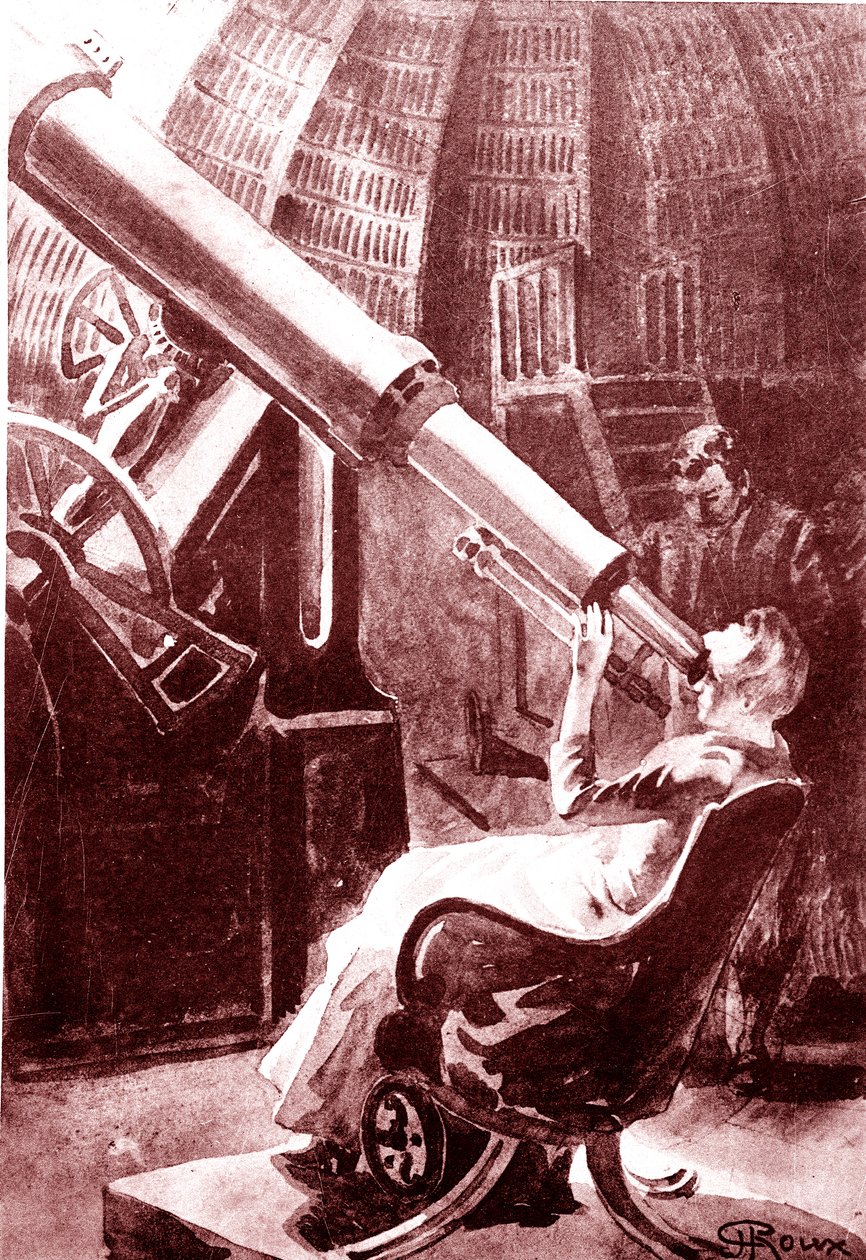 El eclipse de sol por la tierra. 1888 (grabado) de George Roux